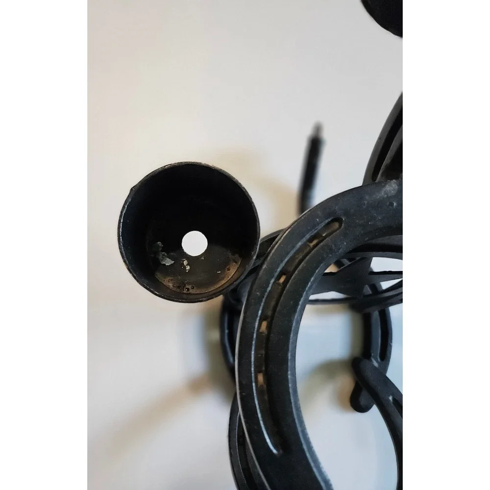 Rustic Horseshoe Metal Candle Holder‎ Texas Star Western Farmhouse Decor Black